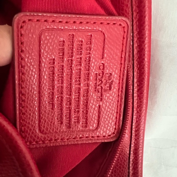 Coach Vibrant Red Tote Bag - Picture 6 of 6